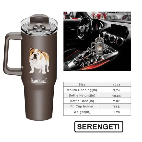 Beagle Serengeti 40 Oz Ultimate Tumbler with Handle and Straw - Picture 6 of 11